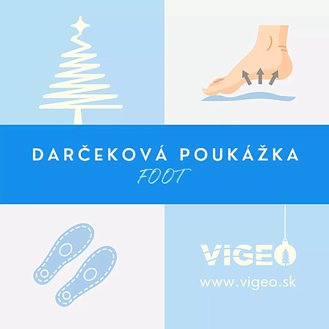 darčeková poukážka k Vianociam na ortopedické vložky na mieru vo VIGEO